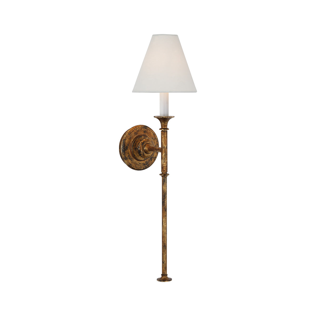 White Cone Shade And Black Metal Arm Wall Lamp Inspired Candle