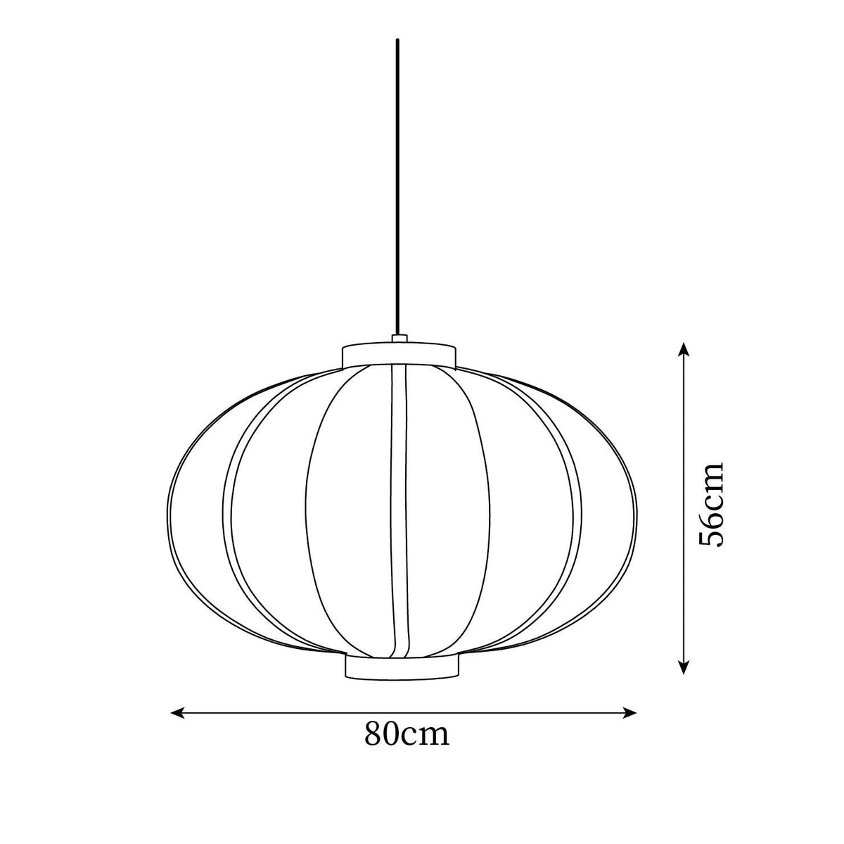 Metal Frame And Fabric Shade With Vintage Pendant Light