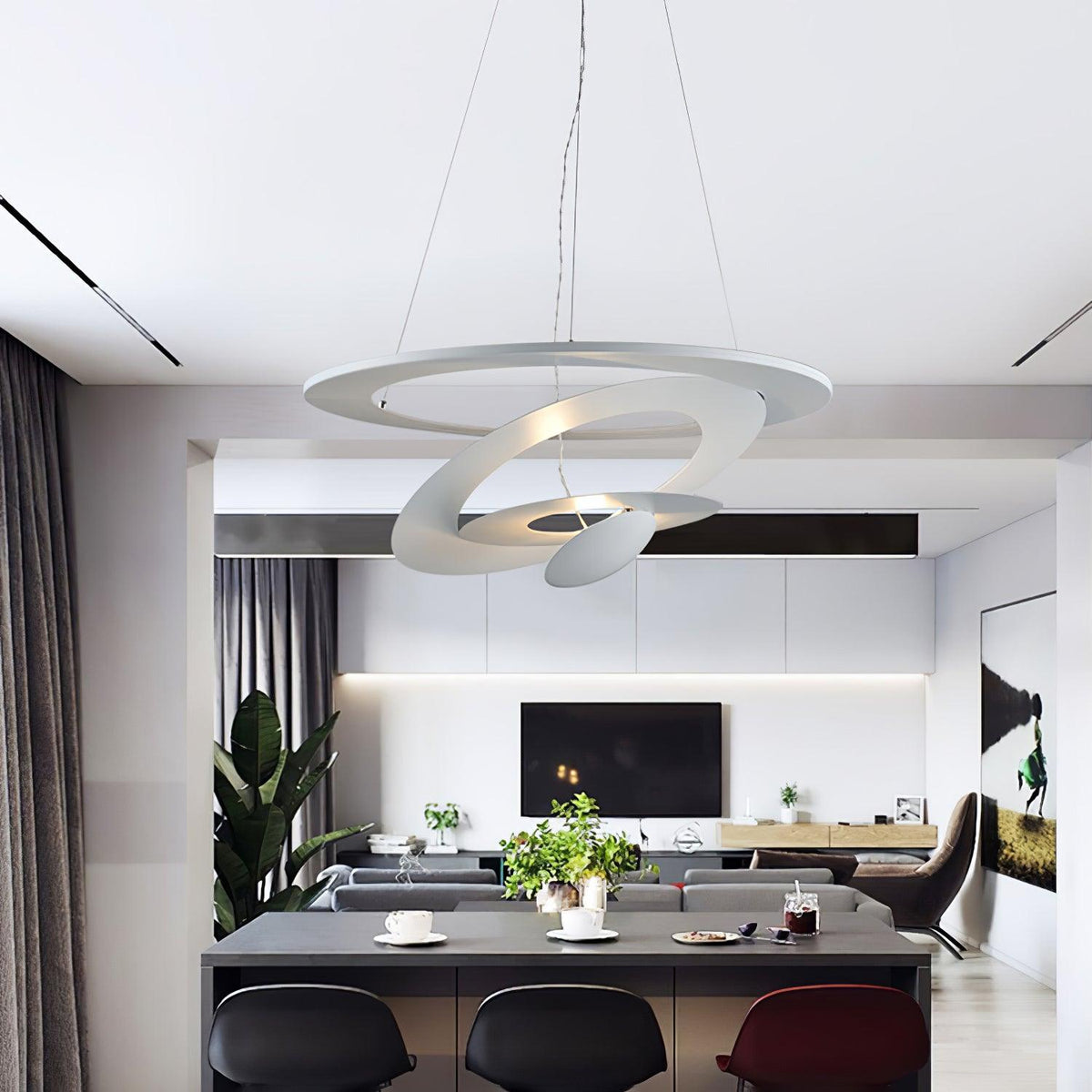 Warm Glow Modern Aluminum Lumenia Pendant Light