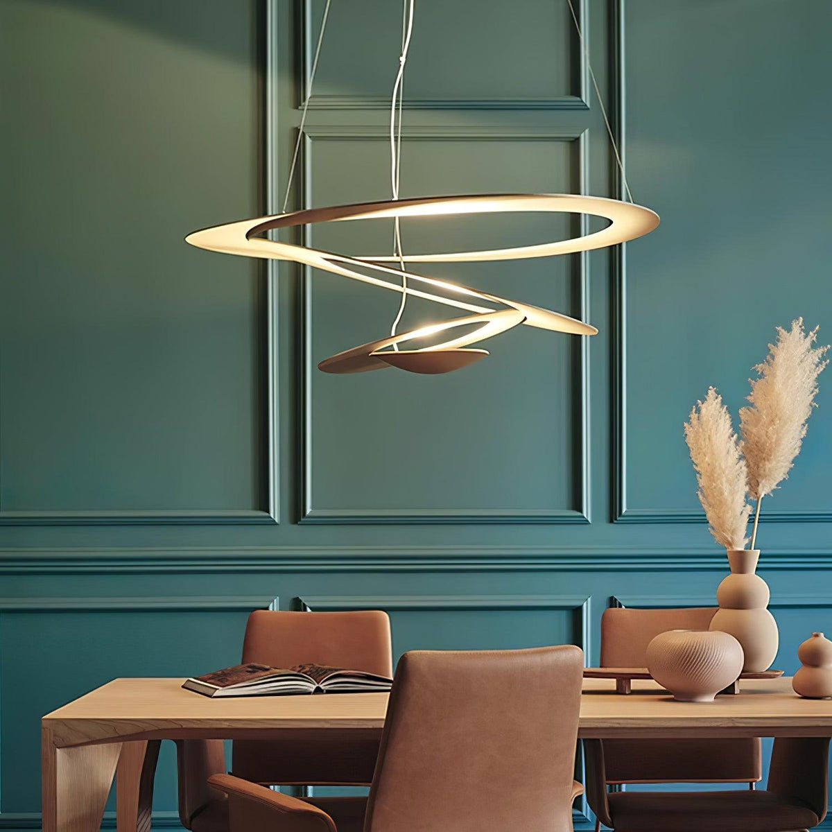 Warm Glow Modern Aluminum Lumenia Pendant Light