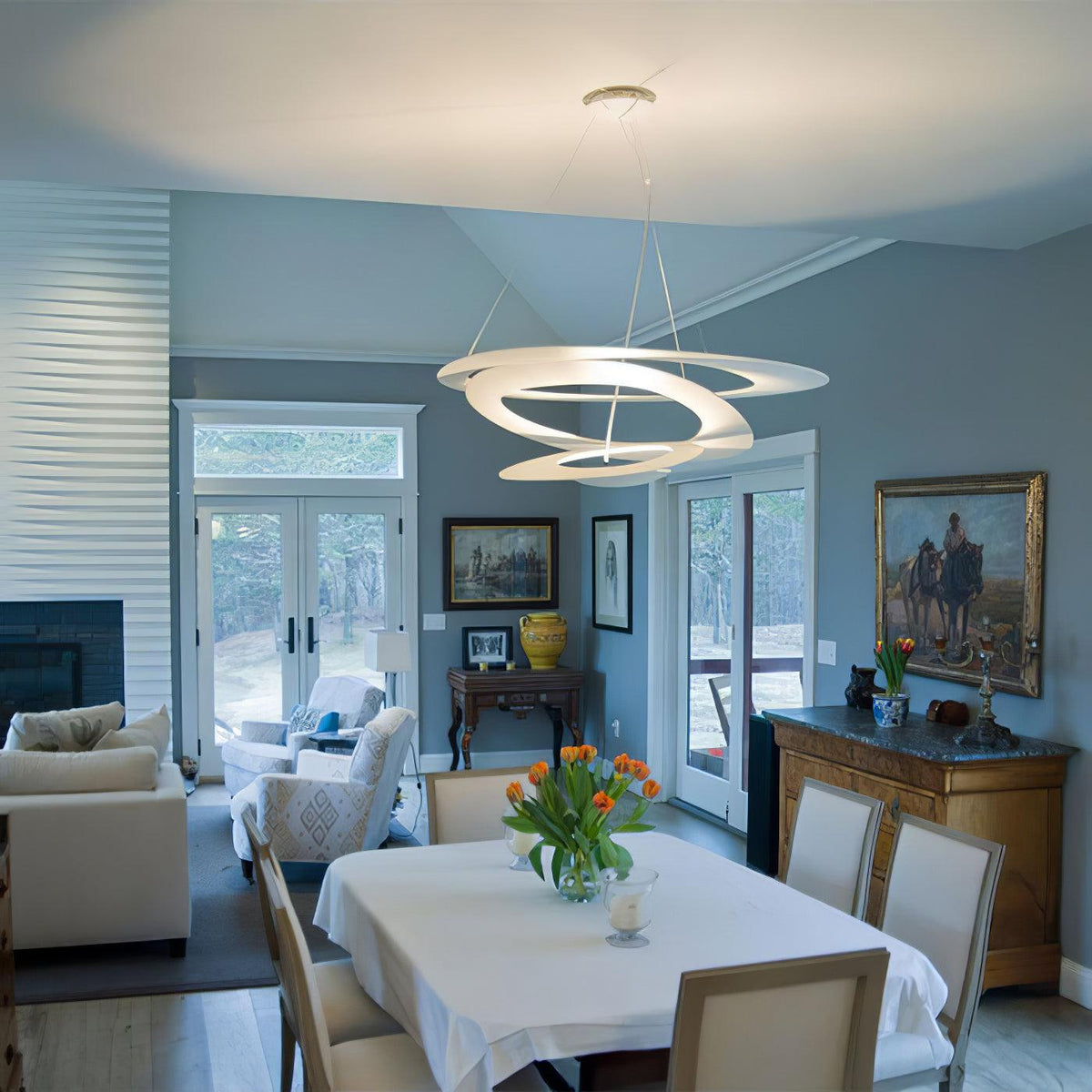 Warm Glow Modern Aluminum Lumenia Pendant Light