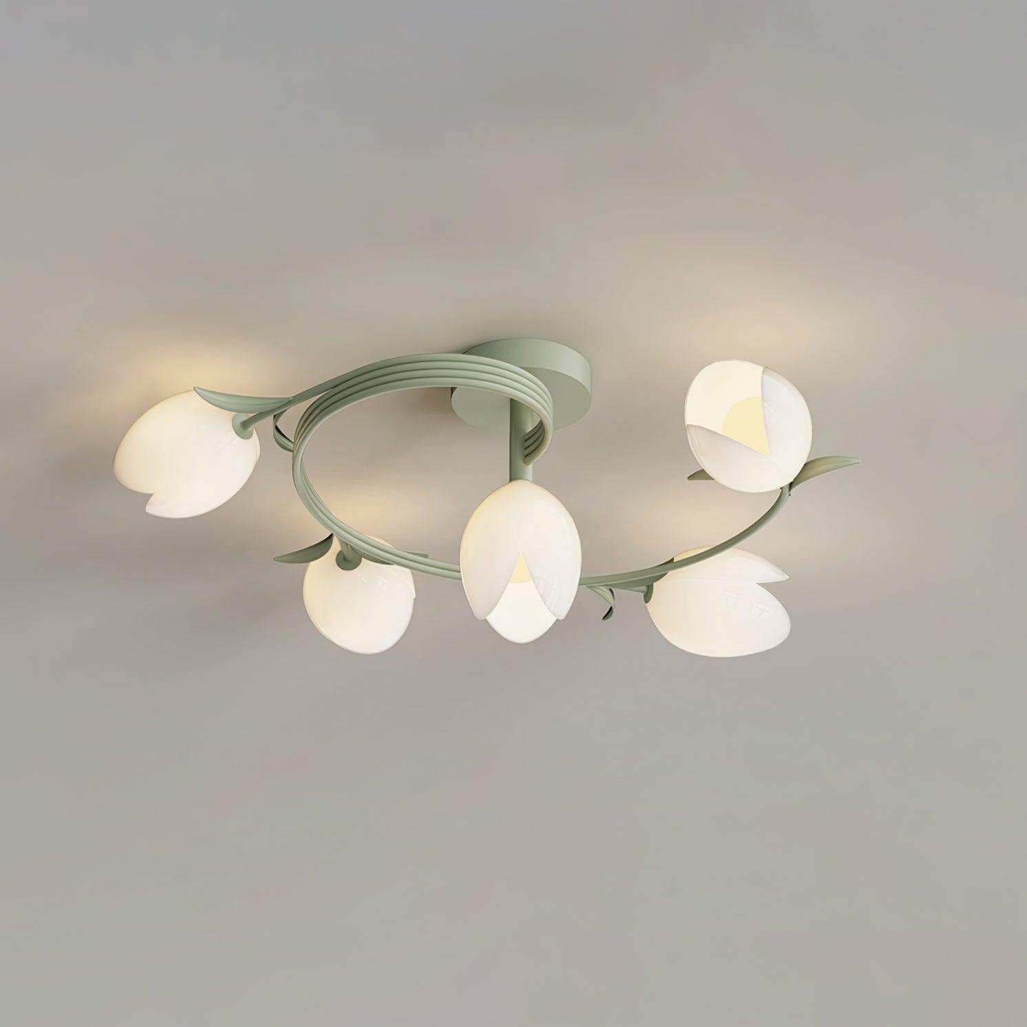 Tulip Ceiling Light Fitting Six Head