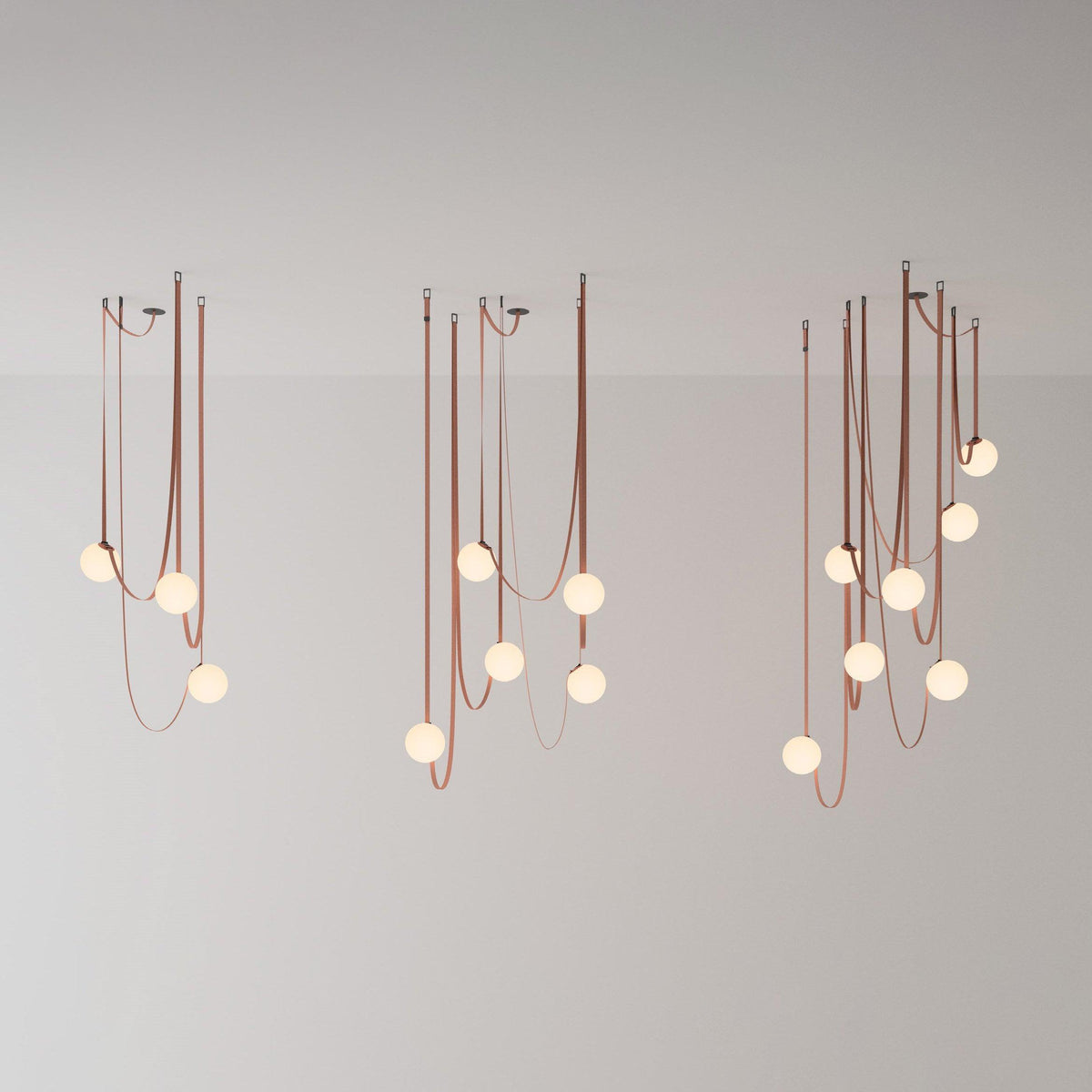 Sophistication Glass And Leather Geometric Pendant Light