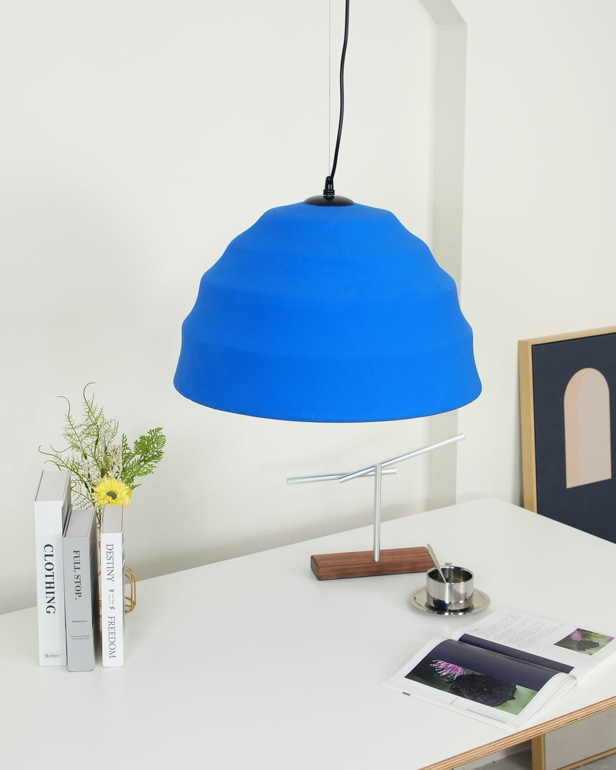 Warm Ambient Glow Resin Pendant Light