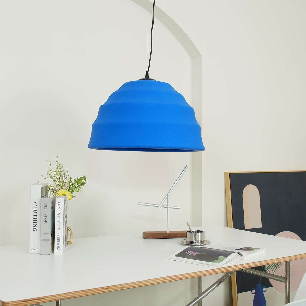 Warm Ambient Glow Resin Pendant Light