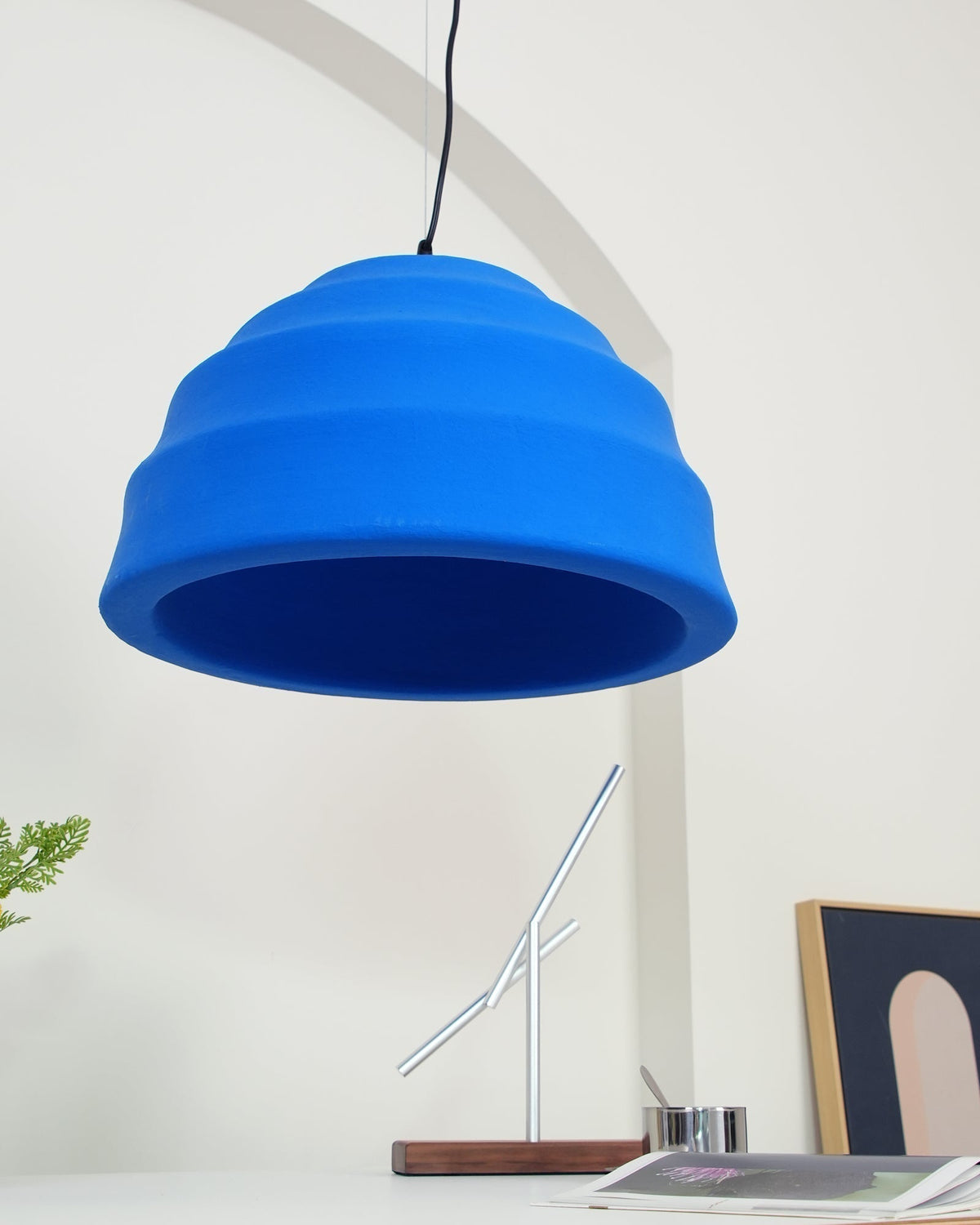 Warm Ambient Glow Resin Pendant Light