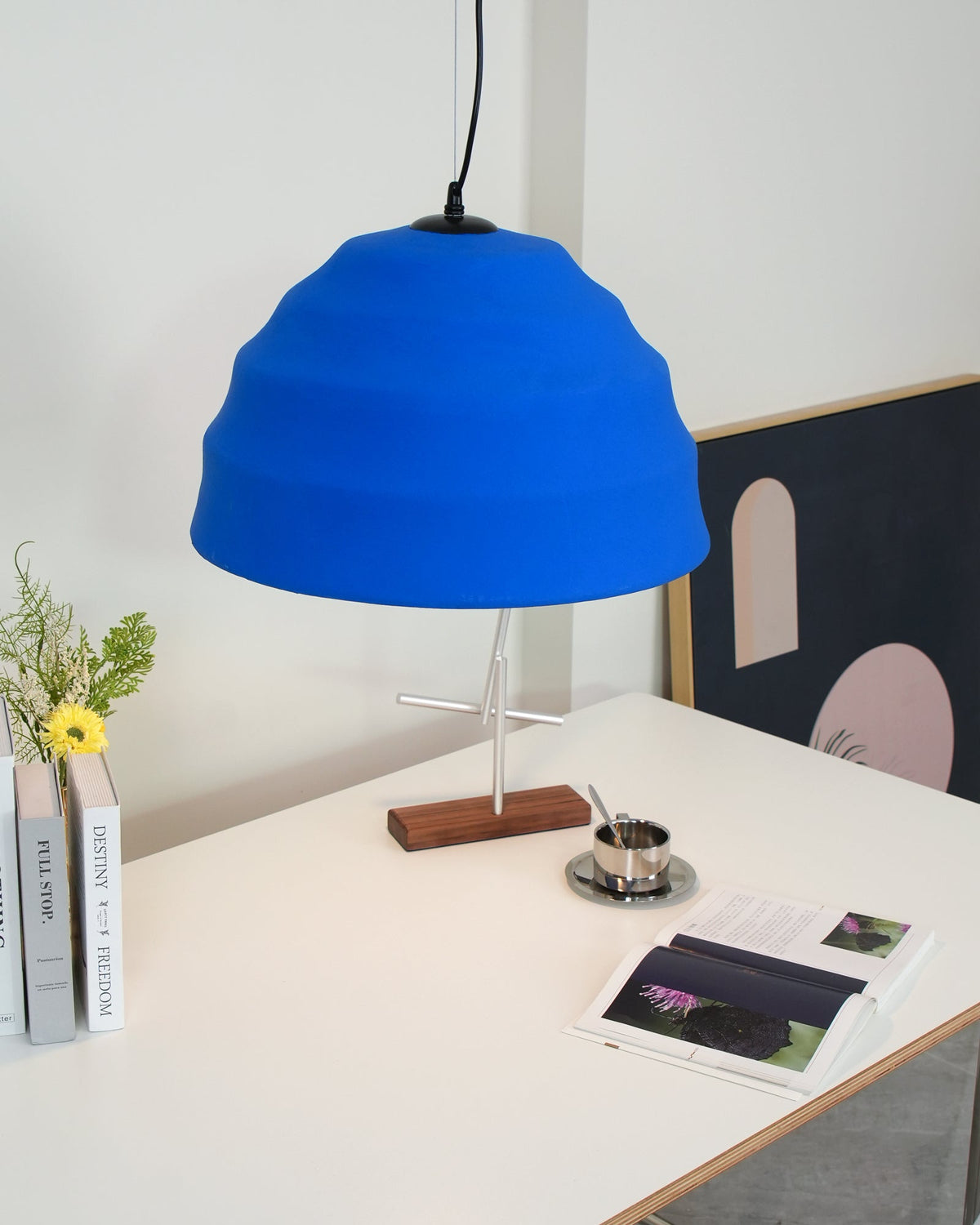Warm Ambient Glow Resin Pendant Light