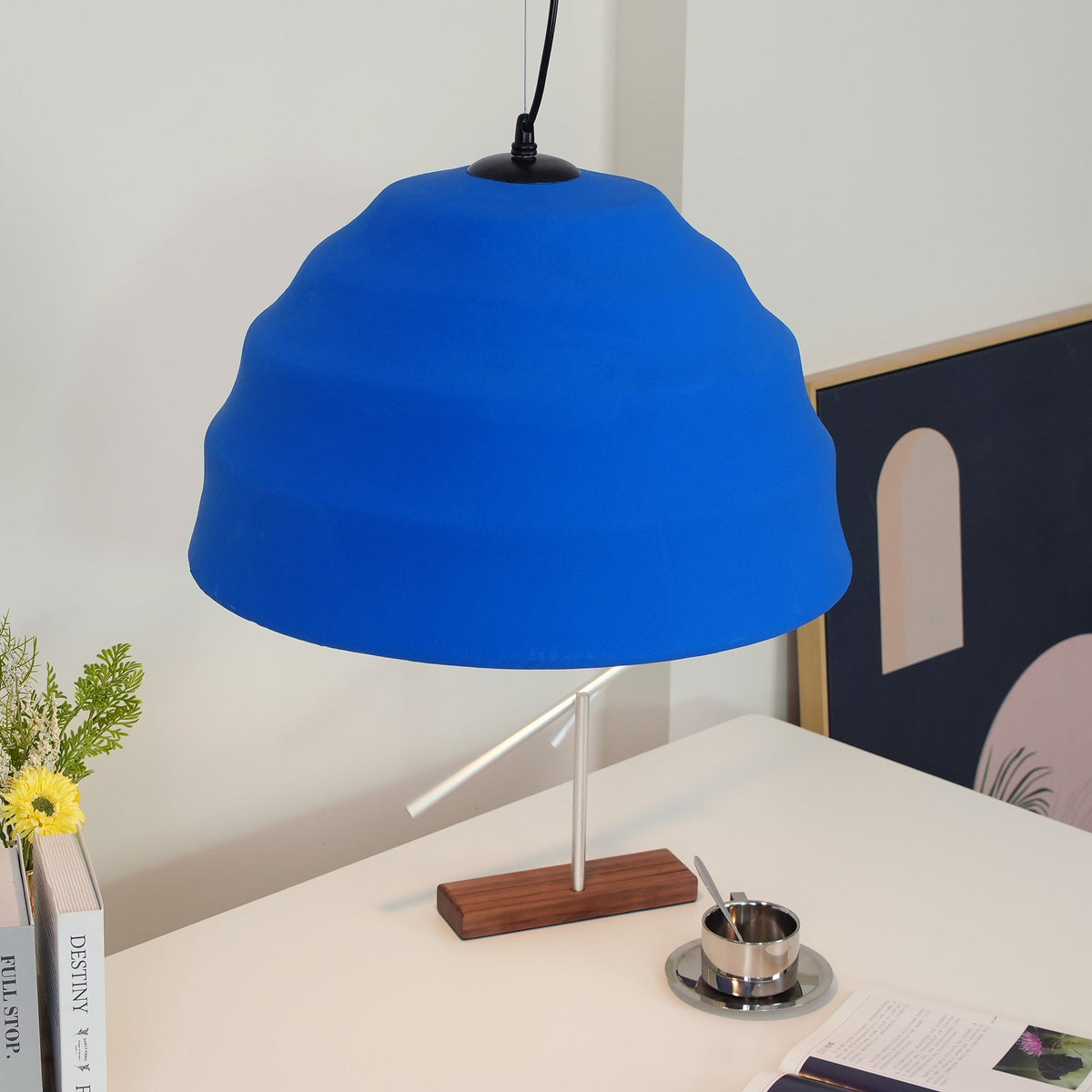 Warm Ambient Glow Resin Pendant Light