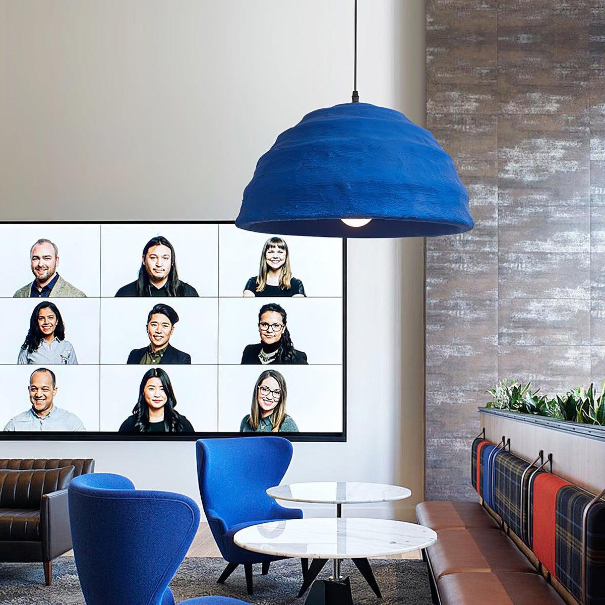 Warm Ambient Glow Resin Pendant Light