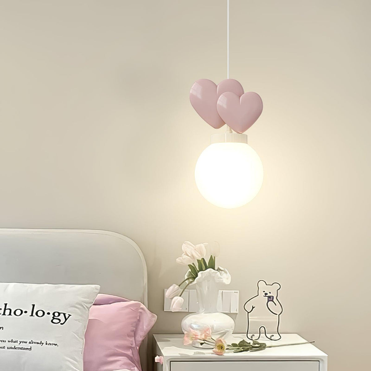 Soft Ambient Glow Milky Resin Pendant Light
