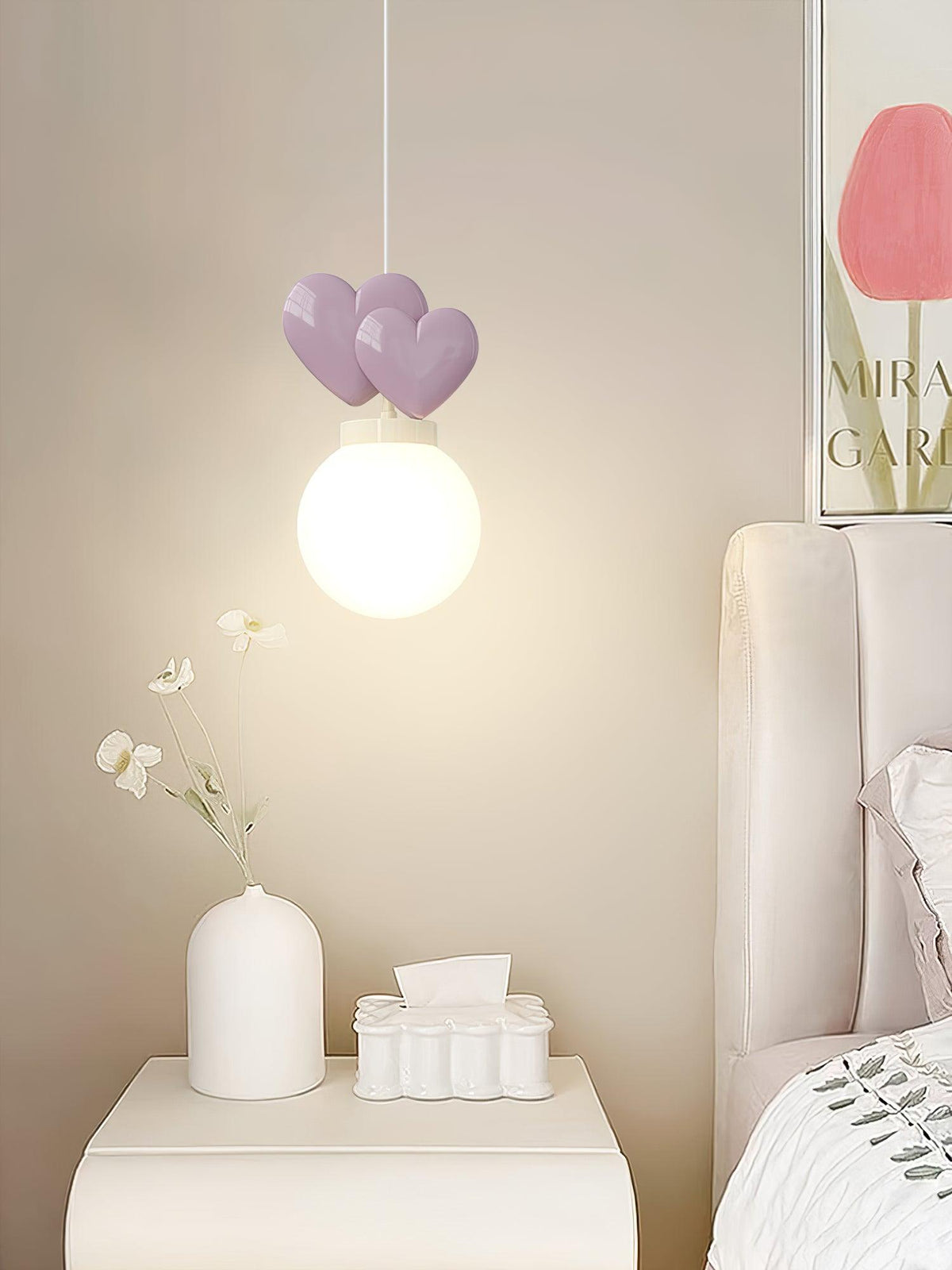 Soft Ambient Glow Milky Resin Pendant Light