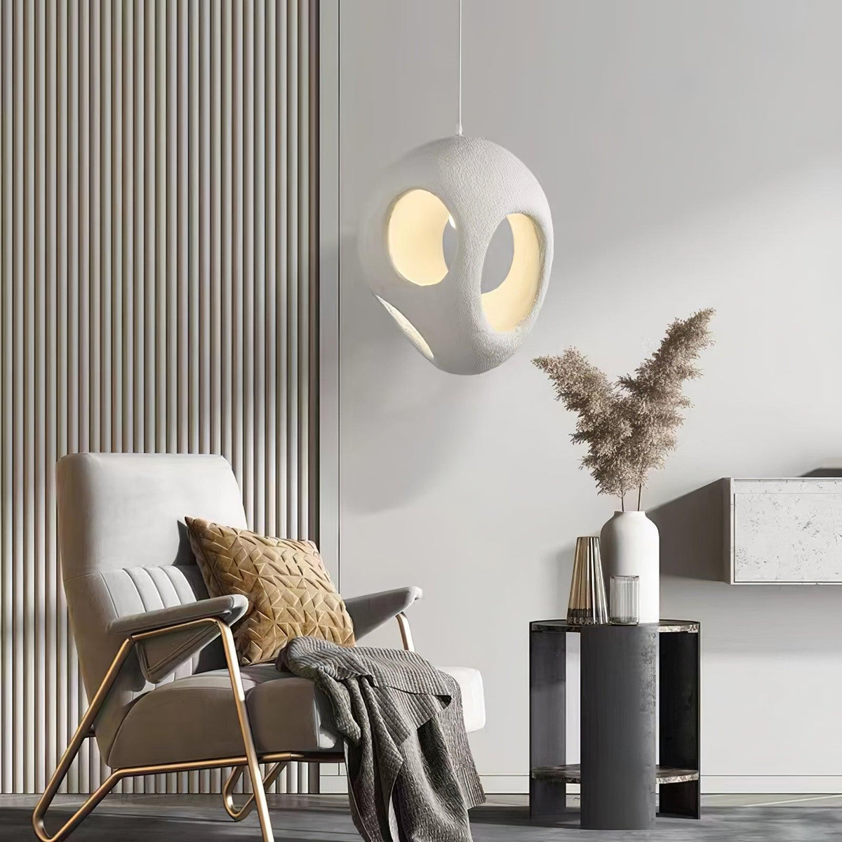 Warm Ambient Glow Minimalist Resin Pendant Light