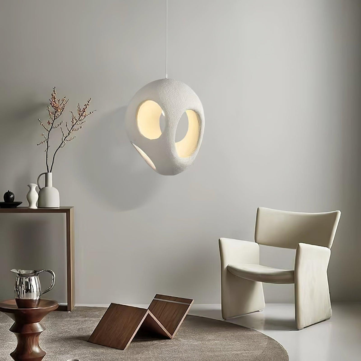 Warm Ambient Glow Minimalist Resin Pendant Light