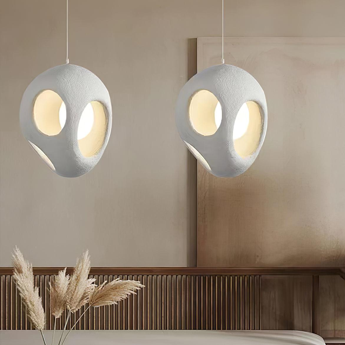 Warm Ambient Glow Minimalist Resin Pendant Light