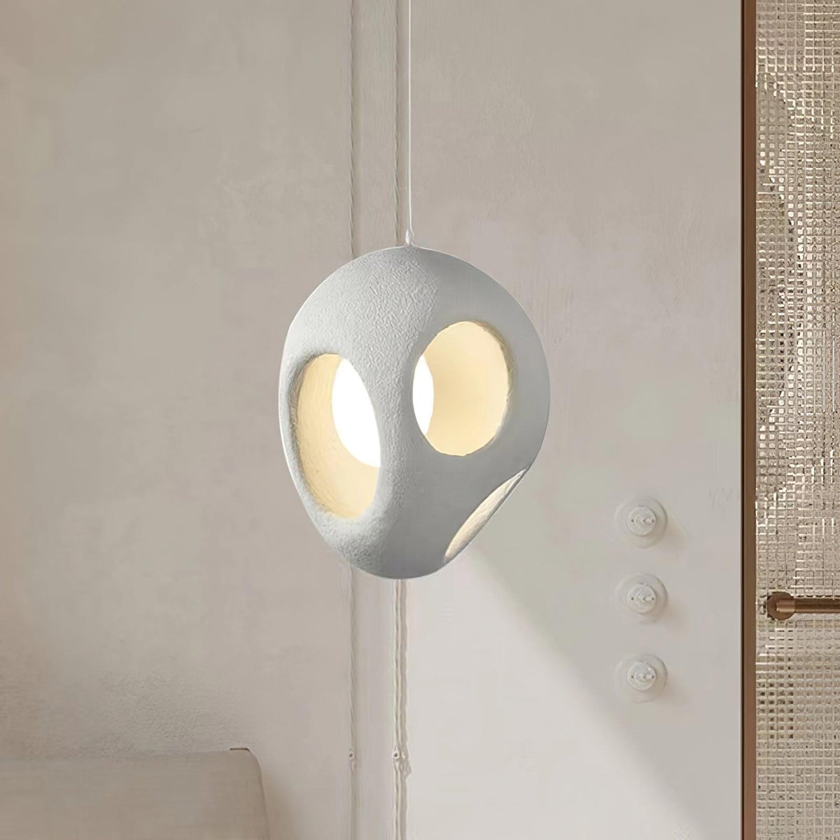 Warm Ambient Glow Minimalist Resin Pendant Light