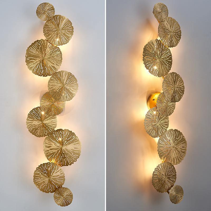 Stainless Steel Lotus Leaf Wall Sconce