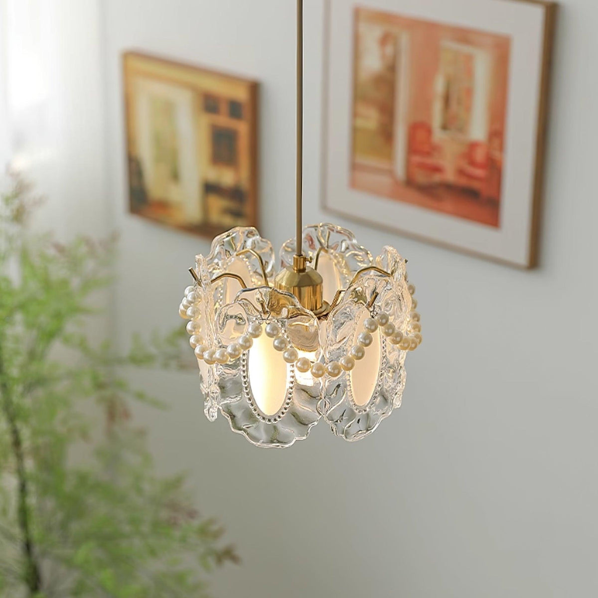 Pendant Light For Ambient Glow Elegant Glass Shade