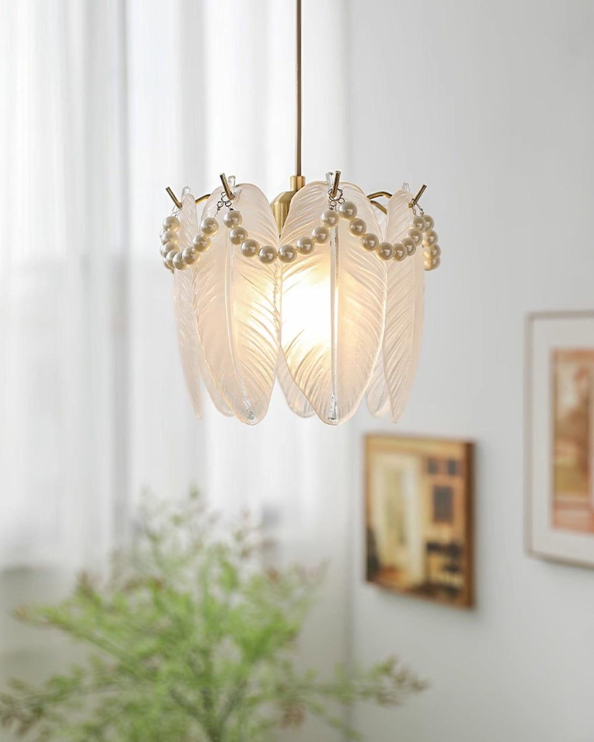 Pendant Light For Ambient Glow Elegant Glass Shade