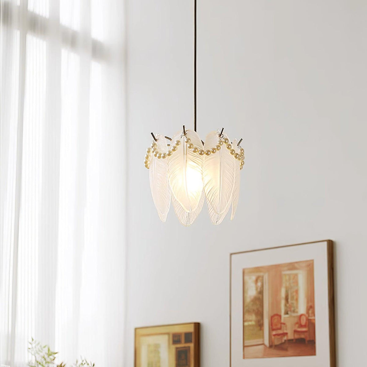 Pendant Light For Ambient Glow Elegant Glass Shade