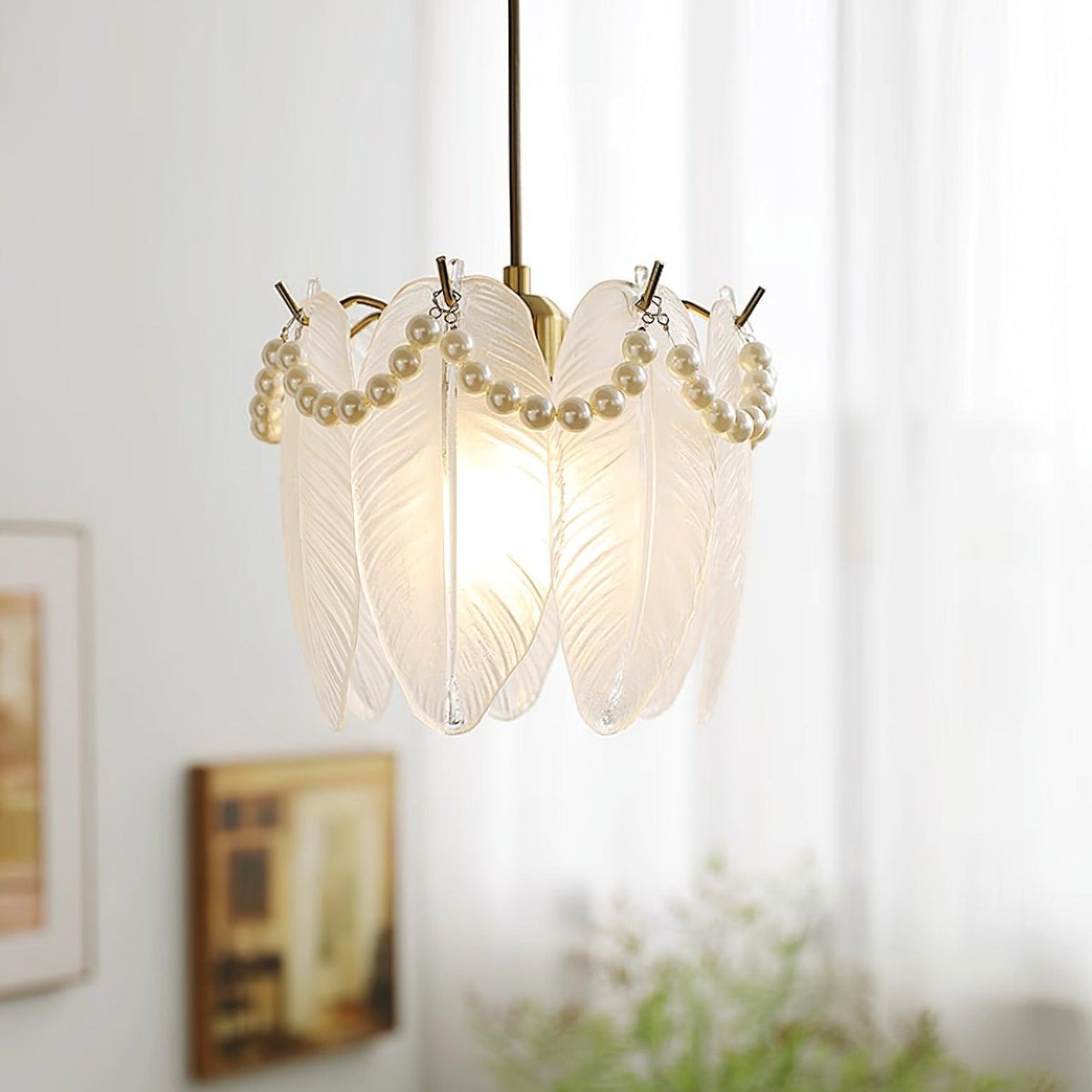 Pendant Light For Ambient Glow Elegant Glass Shade