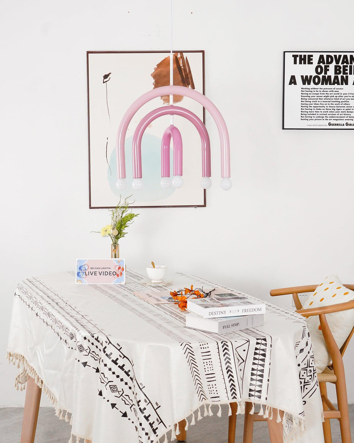 Pendant Light For Living And Dining Dimmable Rainbow Arc