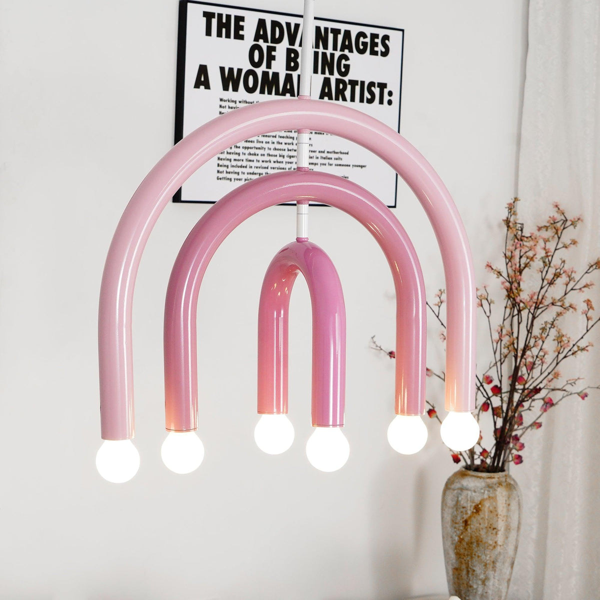 Pendant Light For Living And Dining Dimmable Rainbow Arc