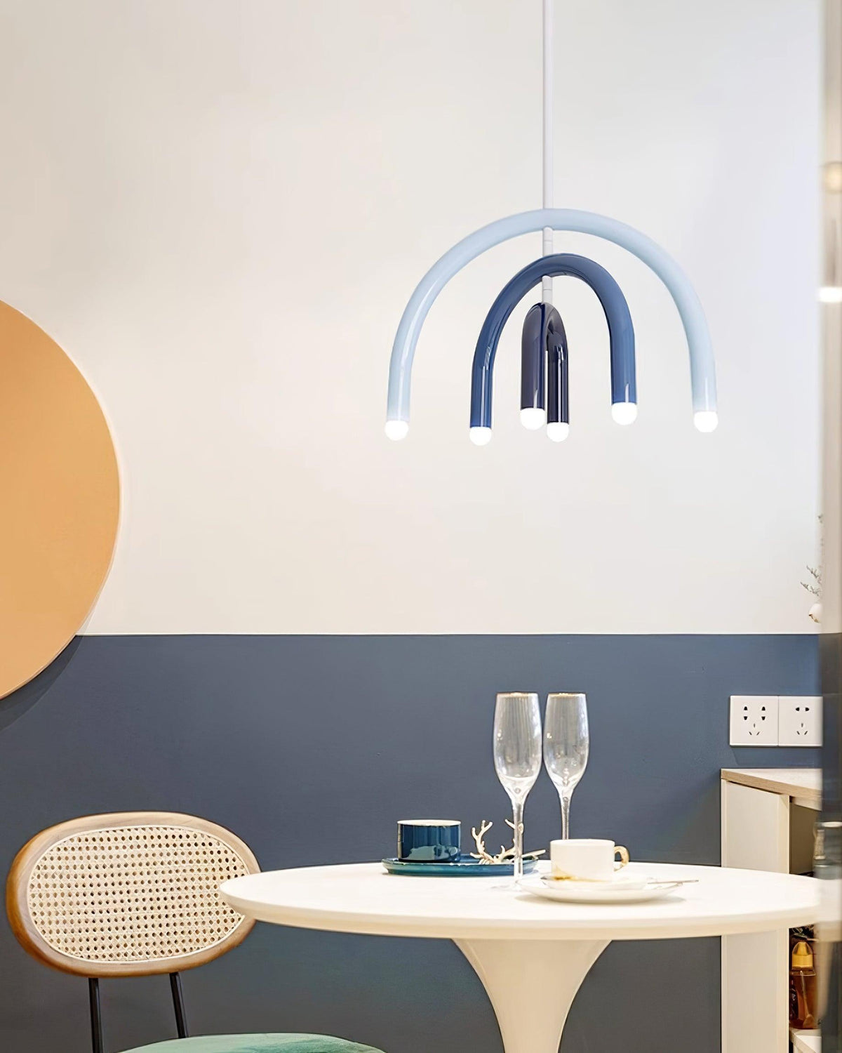 Pendant Light For Living And Dining Dimmable Rainbow Arc