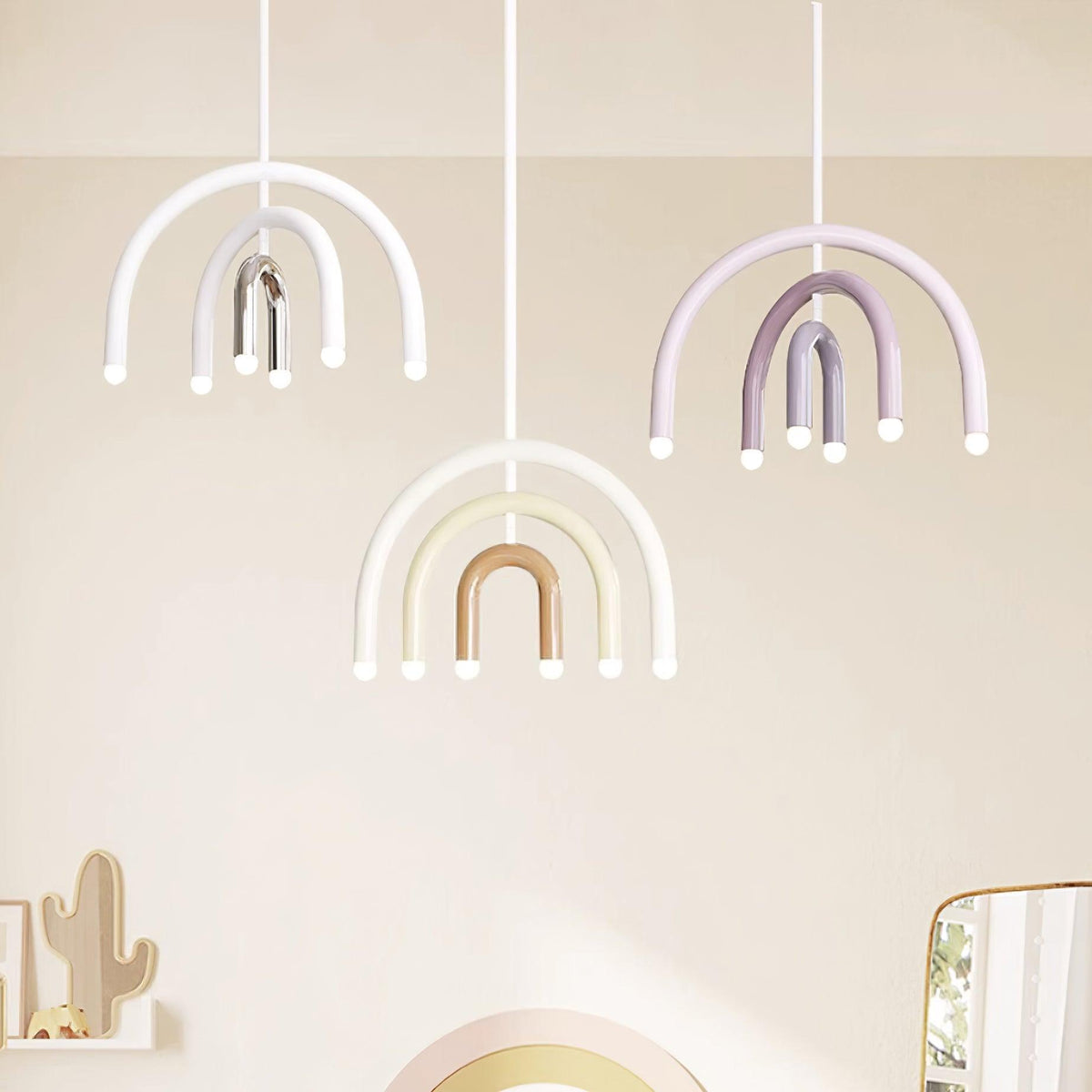 Pendant Light For Living And Dining Dimmable Rainbow Arc