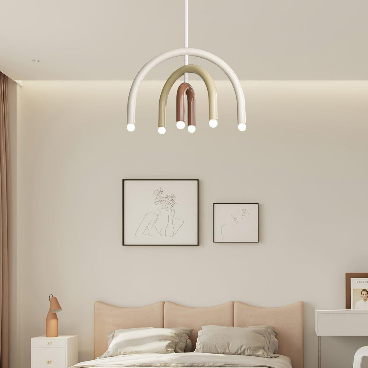 Pendant Light For Living And Dining Dimmable Rainbow Arc
