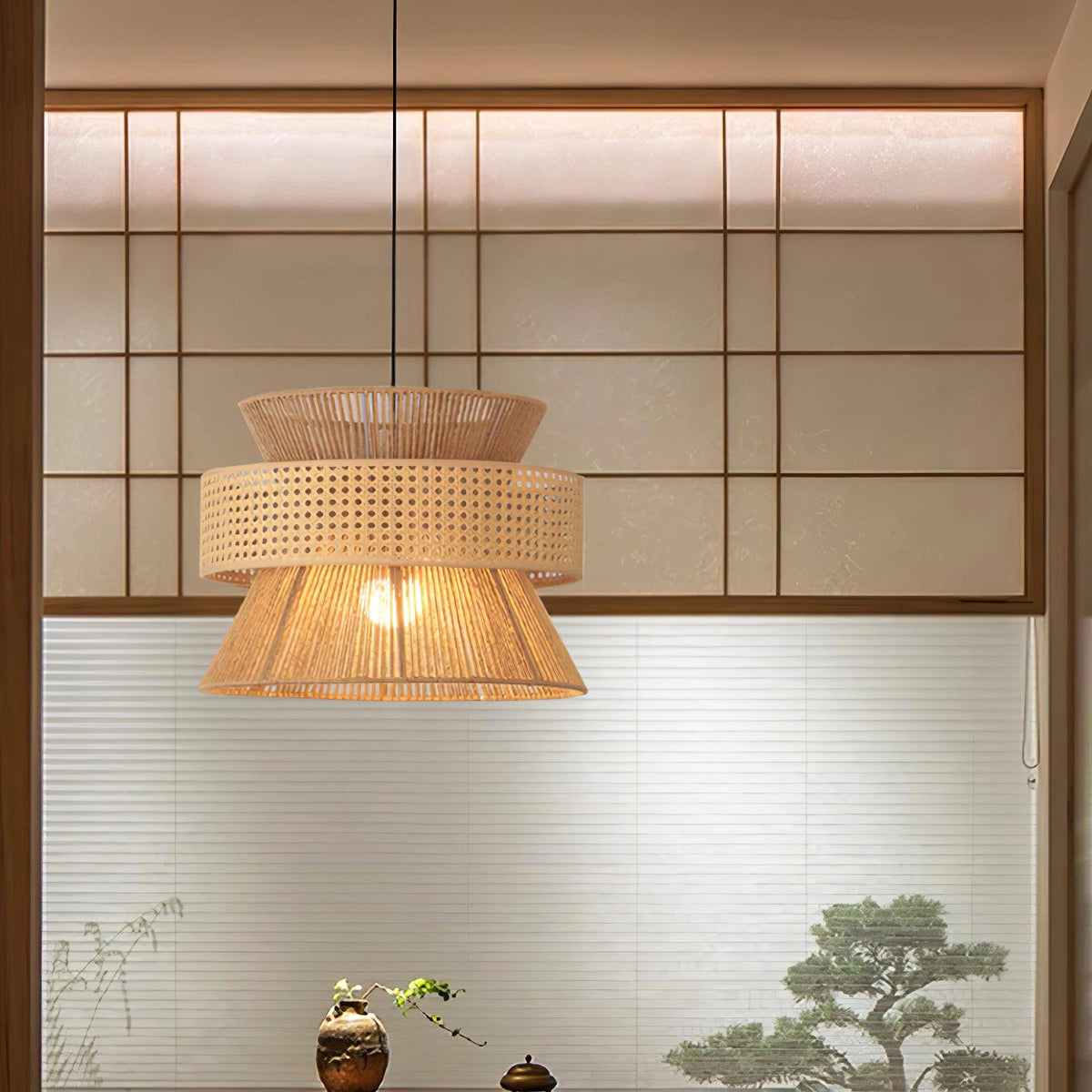 Warm Natural Ambience Rattan Pendant Light