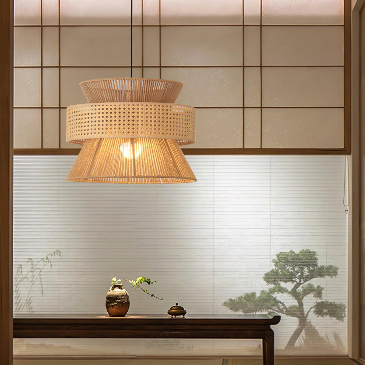 Warm Natural Ambience Rattan Pendant Light