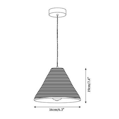 Cone Shaped Natural Rattan Shade Pendant Lamp
