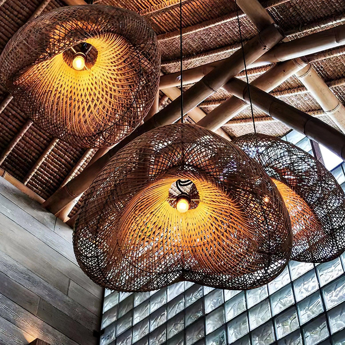 Cozy Living Rooms Rattan Pendant Light Rustic