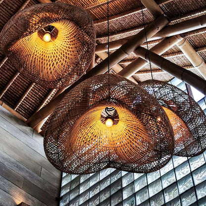 Cozy Living Rooms Rattan Pendant Light Rustic