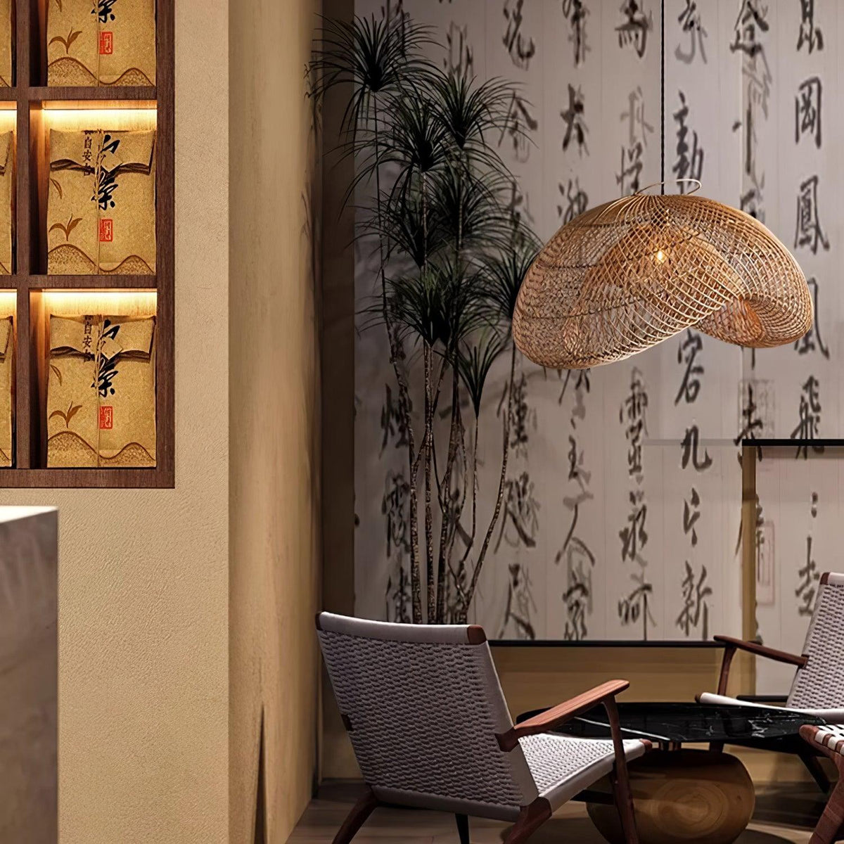 Cozy Living Rooms Rattan Pendant Light Rustic