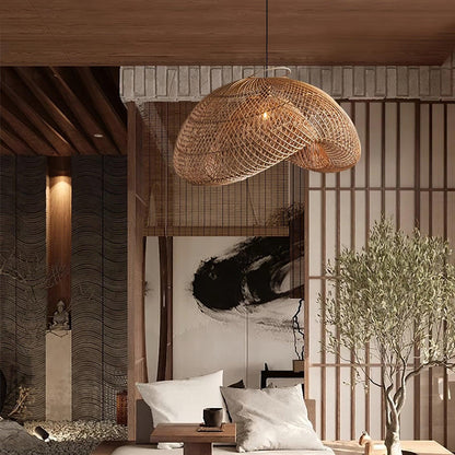 Cozy Living Rooms Rattan Pendant Light Rustic