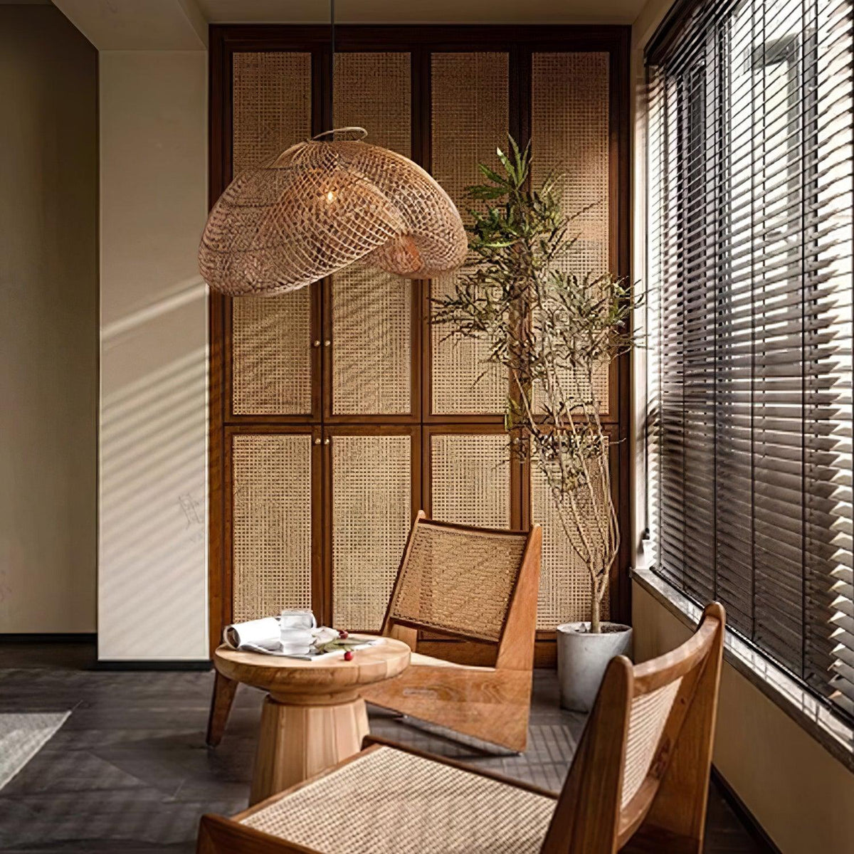 Cozy Living Rooms Rattan Pendant Light Rustic