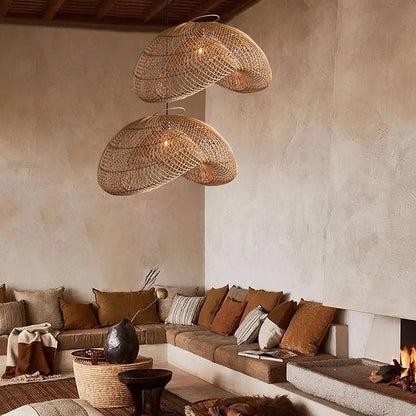 Cozy Living Rooms Rattan Pendant Light Rustic