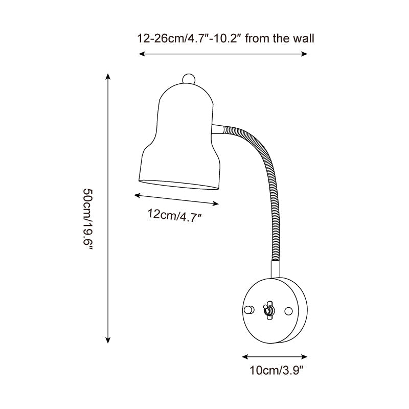 Dimmable Red Chrome Wall Light