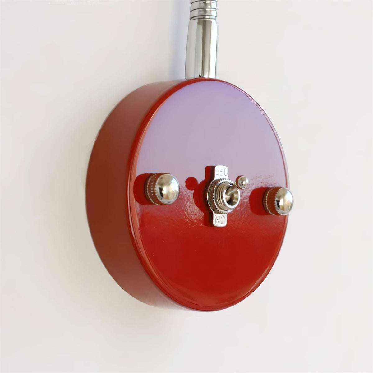 Dimmable Red Chrome Wall Light