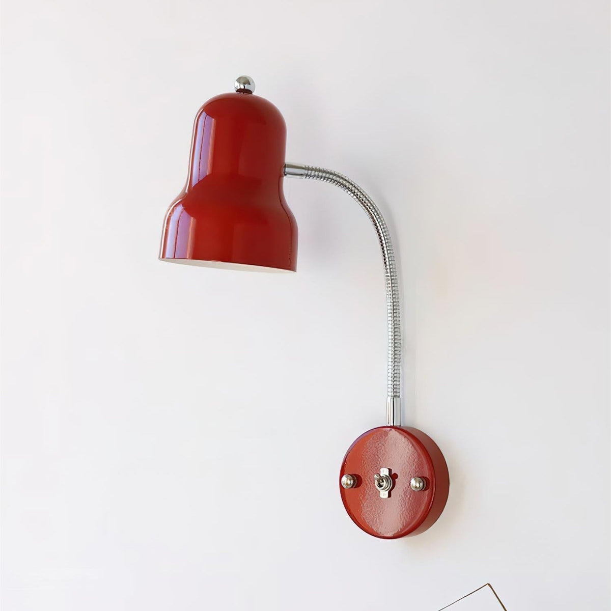 Dimmable Red Chrome Wall Light