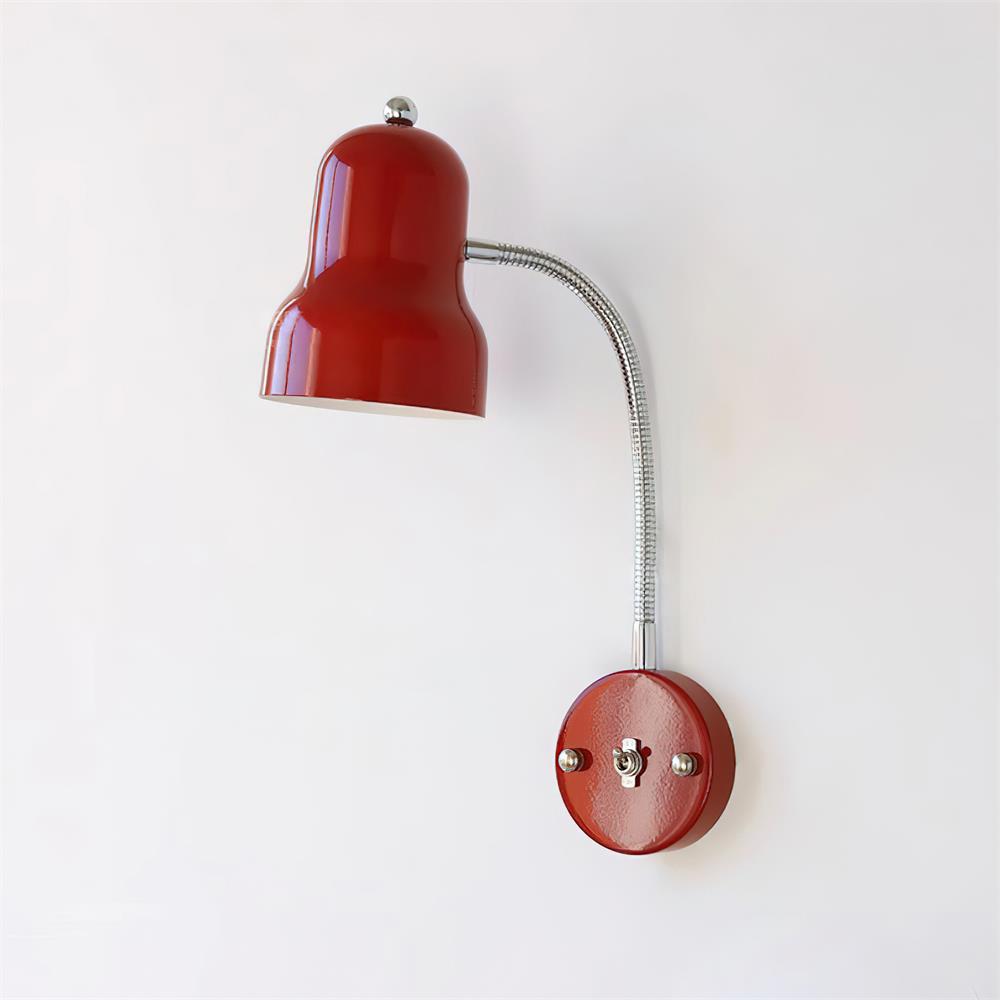Dimmable Red Chrome Wall Light