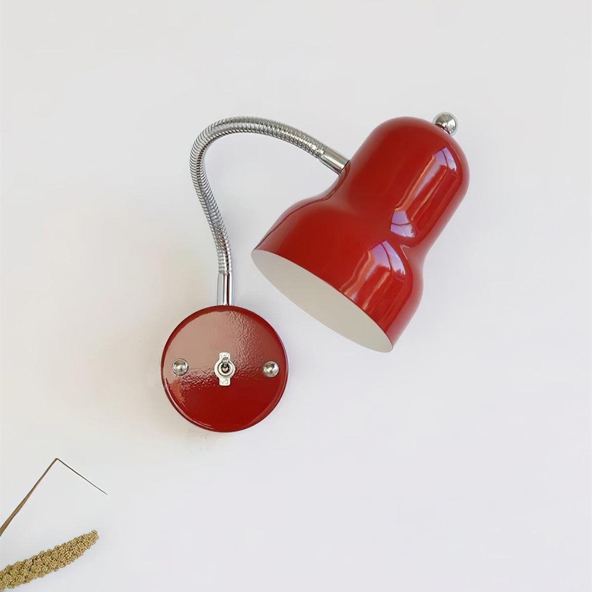 Dimmable Red Chrome Wall Light