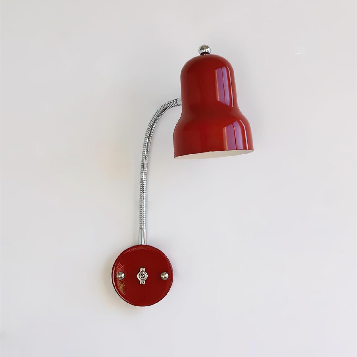 Dimmable Red Chrome Wall Light