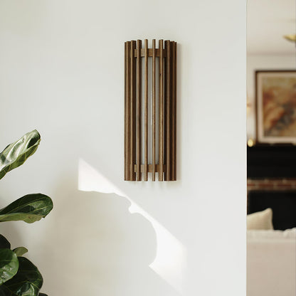 Warm Glow Indoor Walnut Wood Wall Light
