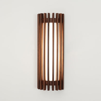 Warm Glow Indoor Walnut Wood Wall Light