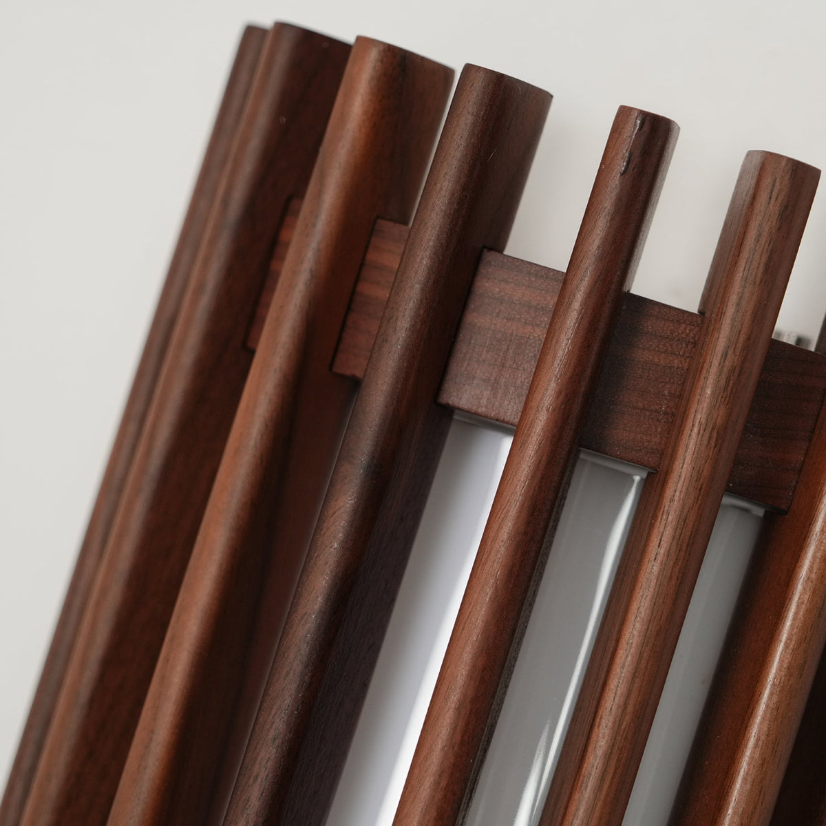 Warm Glow Indoor Walnut Wood Wall Light