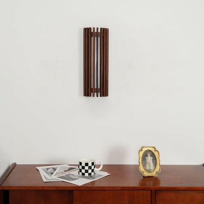 Warm Glow Indoor Walnut Wood Wall Light
