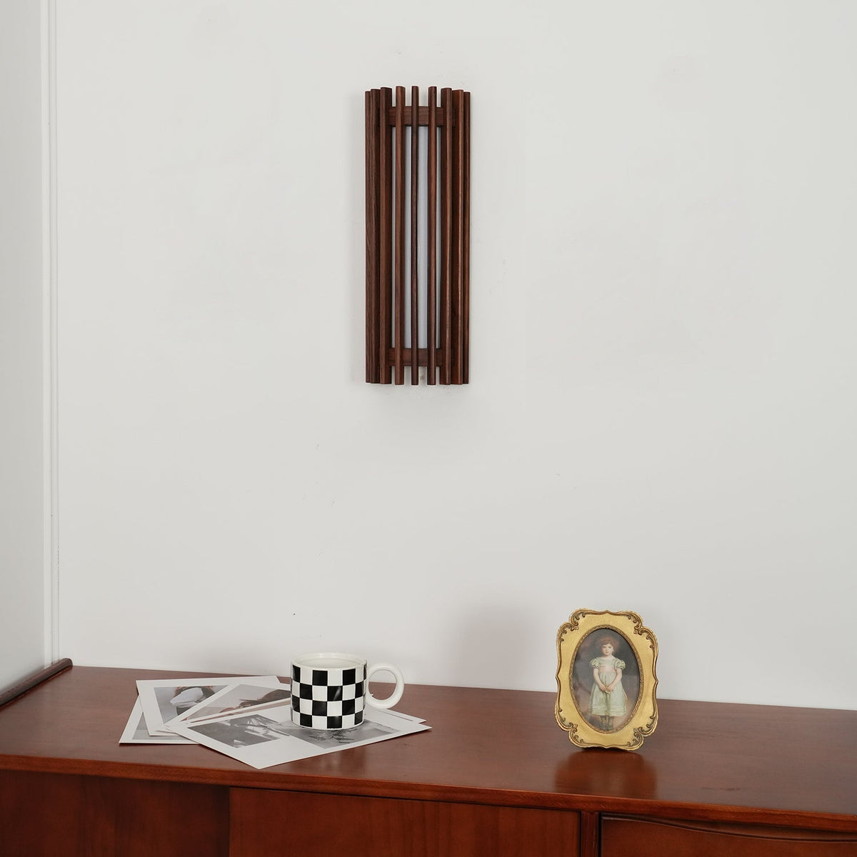 Warm Glow Indoor Walnut Wood Wall Light