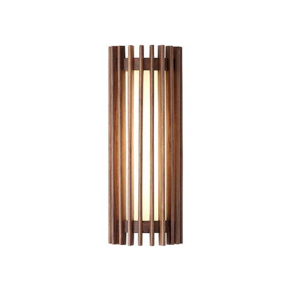 Warm Glow Indoor Walnut Wood Wall Light